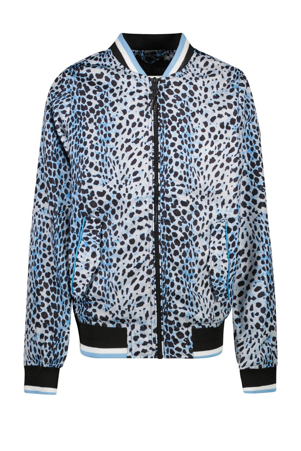 Cars bomberjack zomer ZHURI met dierenprint blauw/zwart