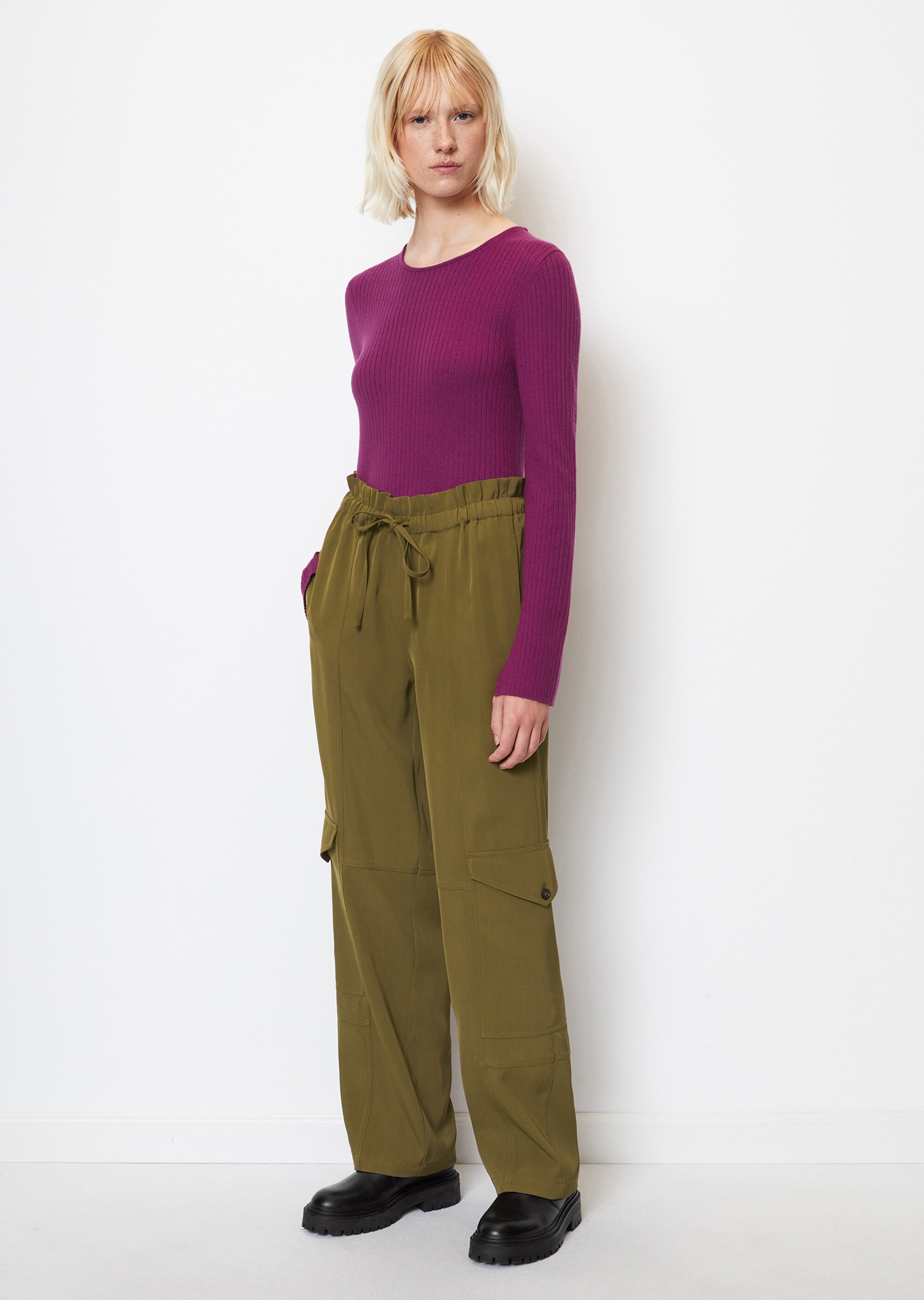 Feinstrickpullover slim aus softem Wolle-Viskose-Kaschmir-Mix