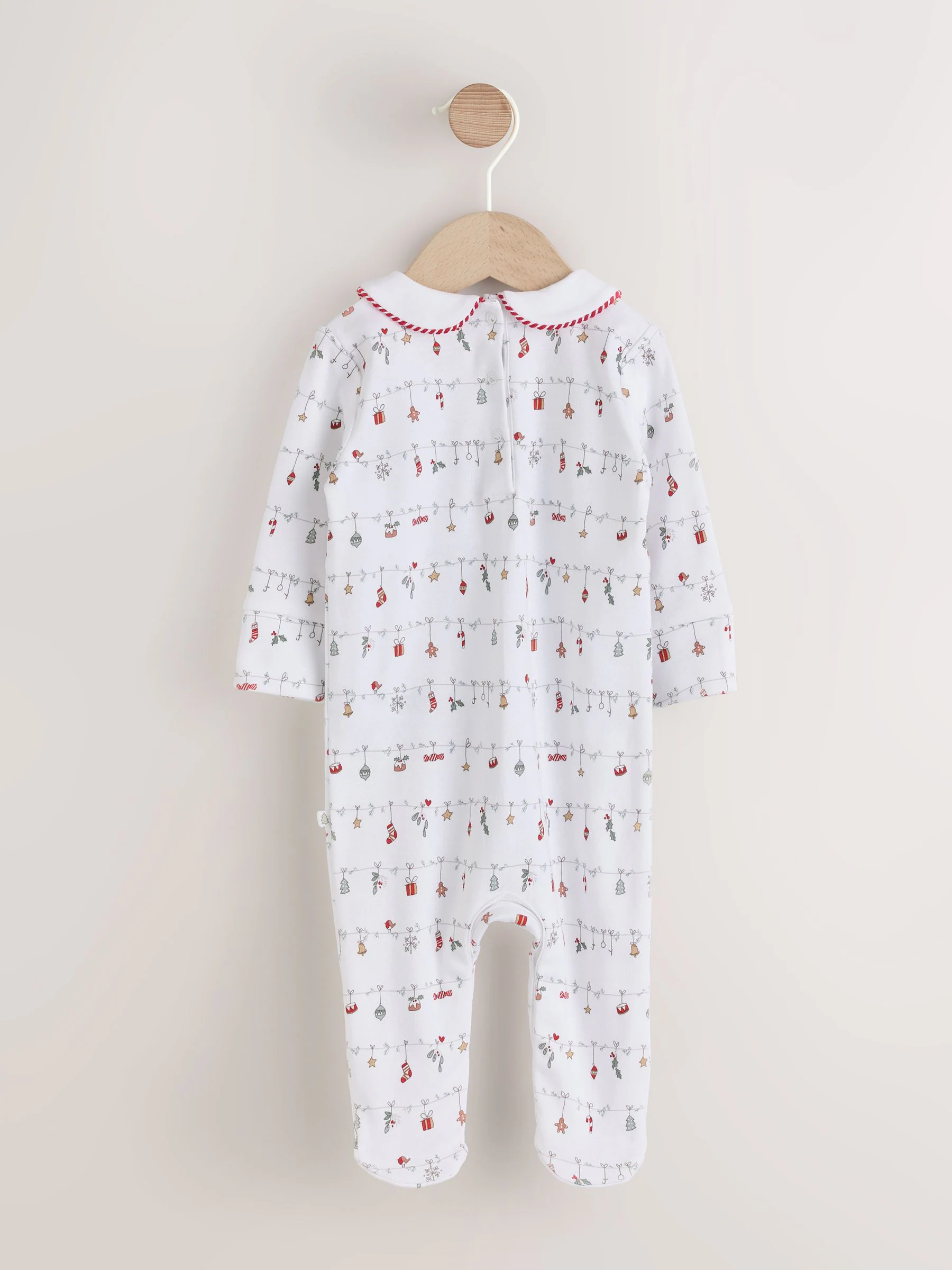 Wit - My First kerstbabypyjama (0-18mnd)