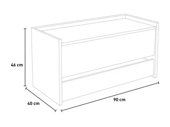 Coffre de rangement tiroir coulissant design moderne polyvalent XANDER