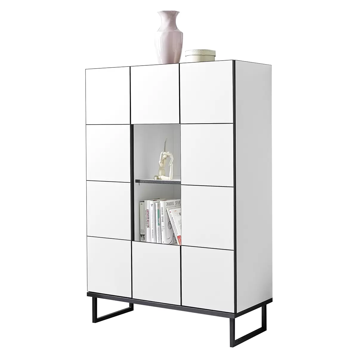 Highboard Vega schwarz,weiss