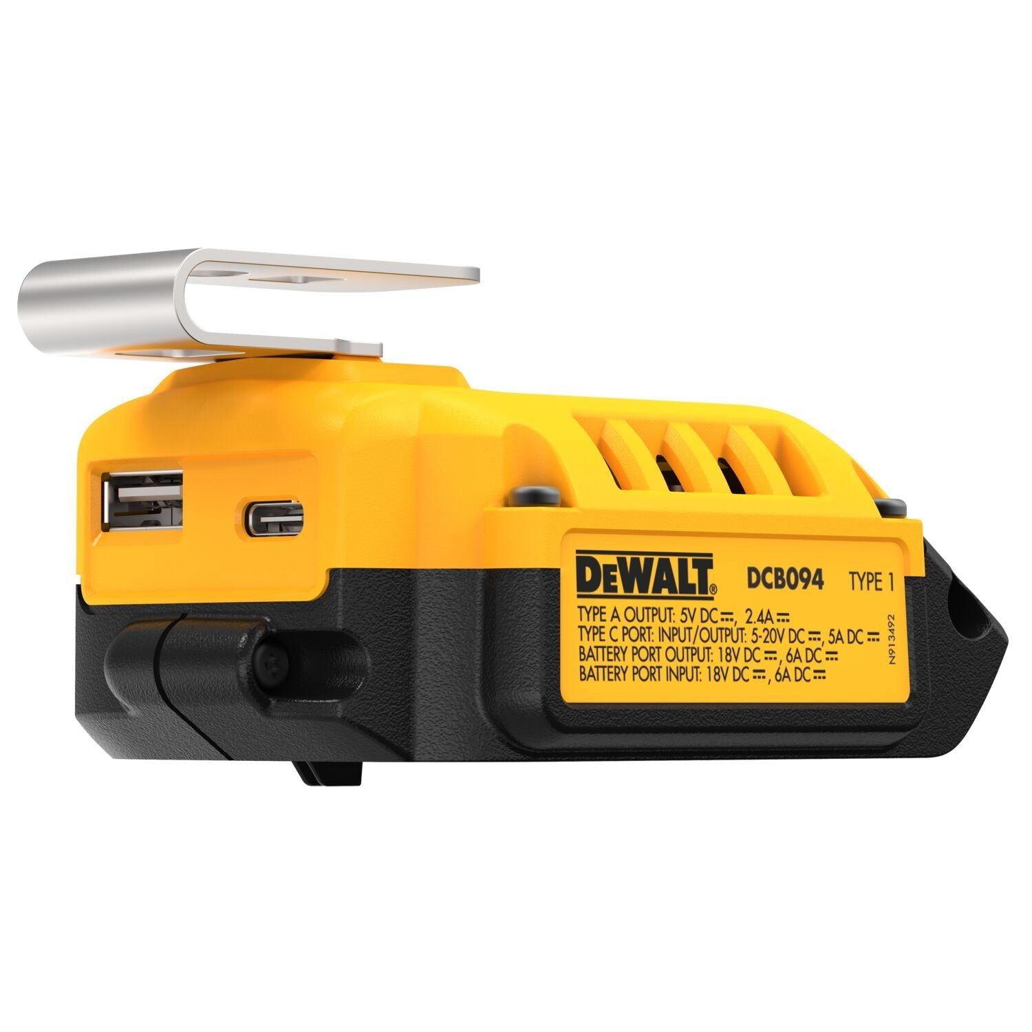 DeWALT DCB094K USB-Laadadapter 18V XR