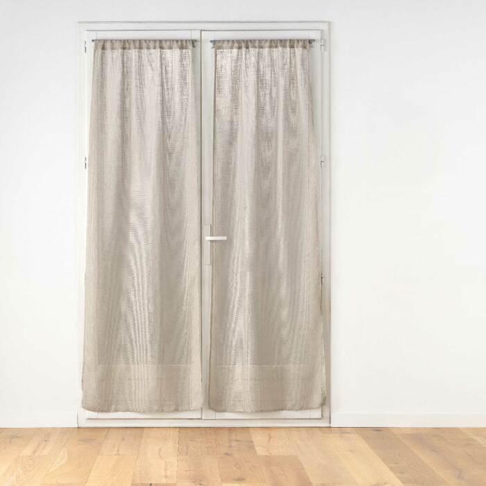 PAIRE DROITE PASSE TRINGLE 70X200CM HALTONA NOISETTE