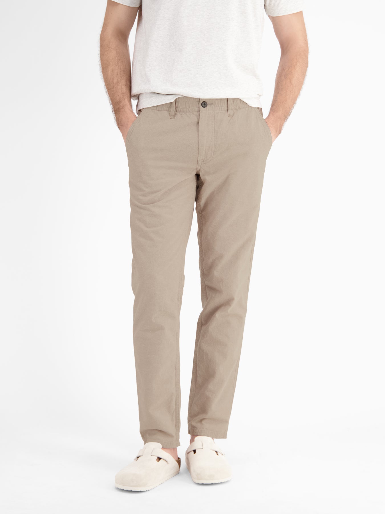 Sommerliche Chino mit Leinenanteil, RELAX FIT