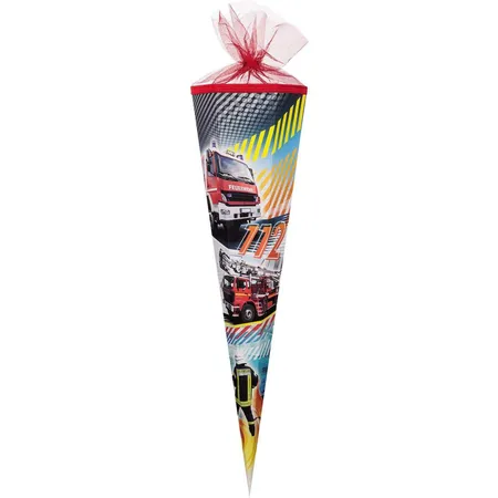 Nestler Schultüte Notruf 112 mit Tüll, 6-eckig, 85cm