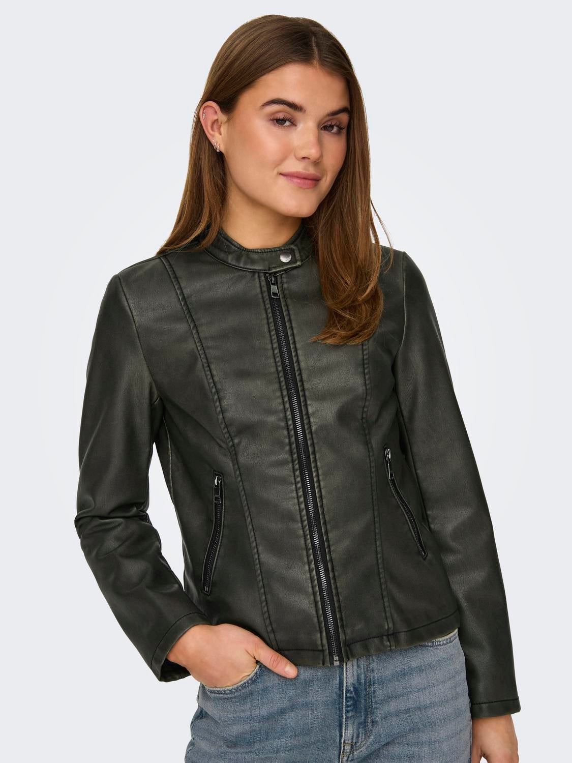 ONLELLAMELISA Kunstlederjacke Black