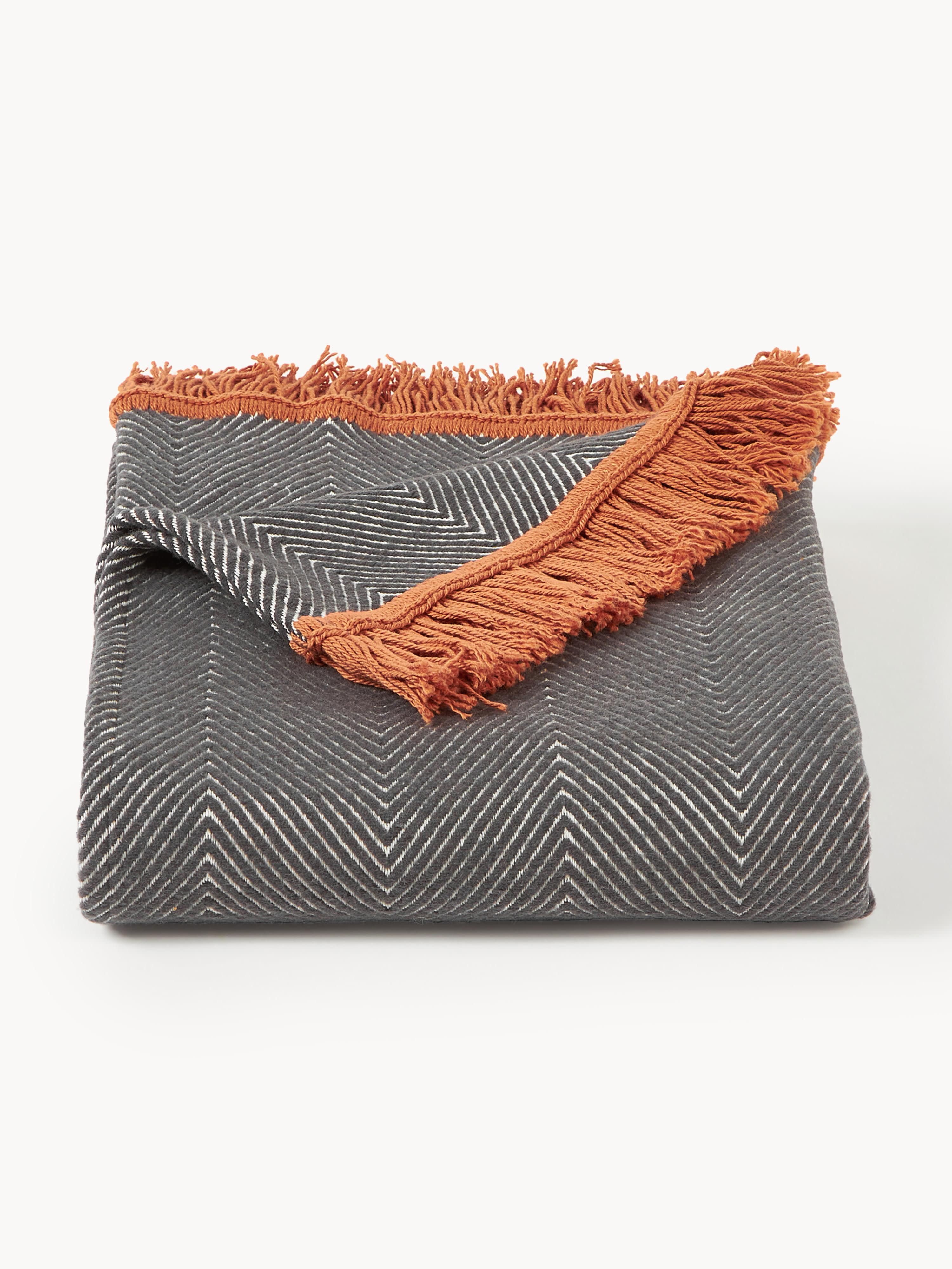 Plaid Agatha met visgraatpatroon