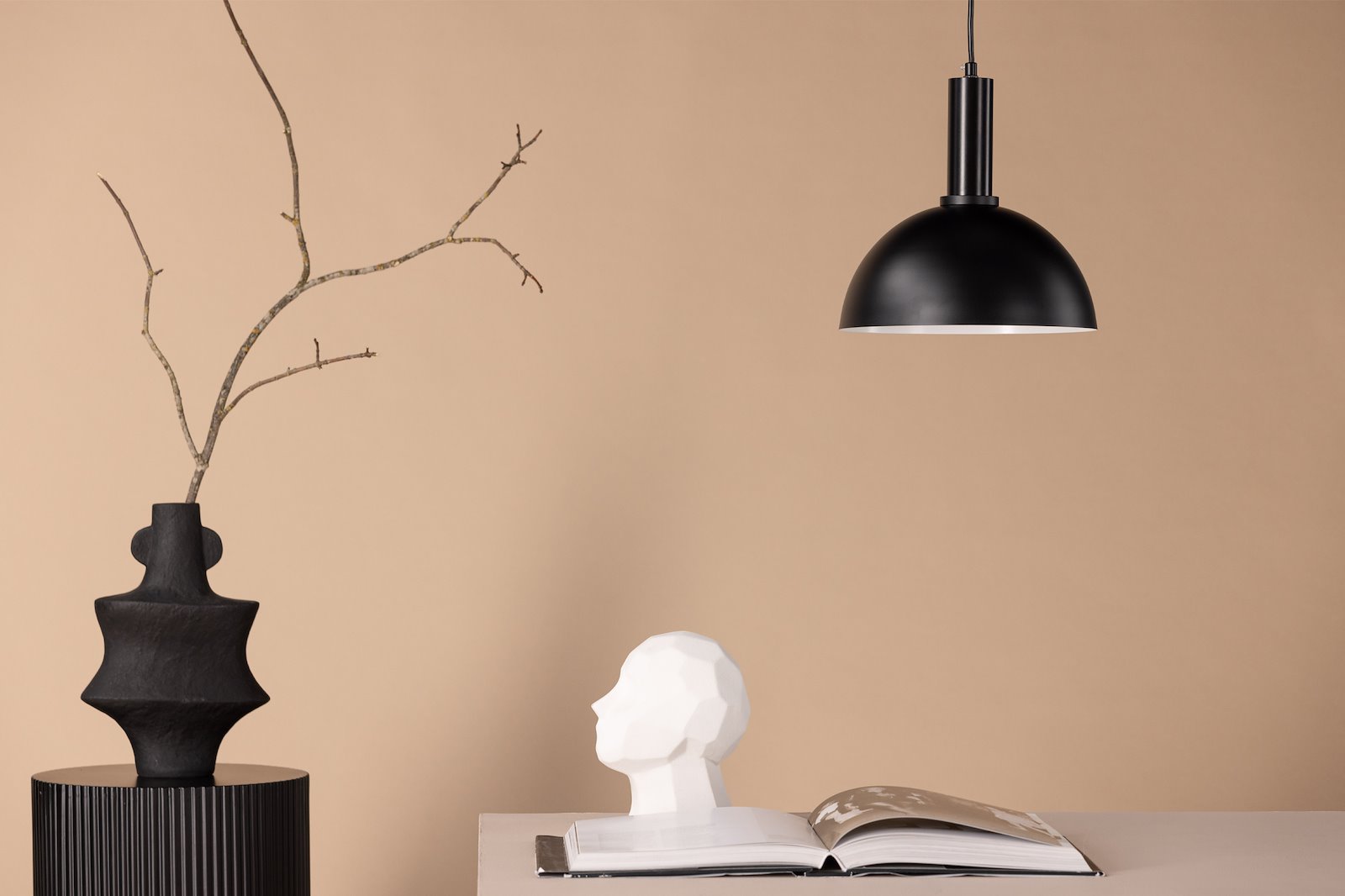 Narbonne taklampe Sort