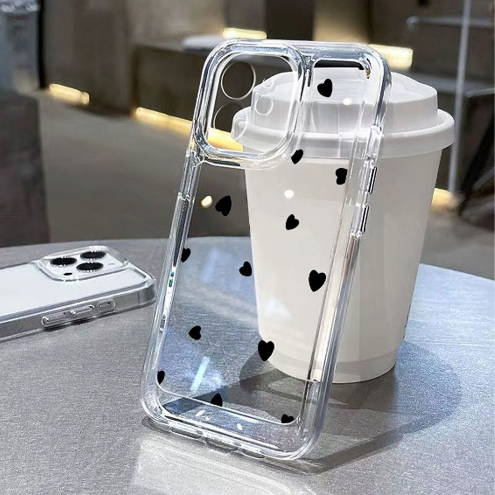 iPhone 14 Pro Max Gummi Case Schutzhülle mit Kameraschutz - Herzchen