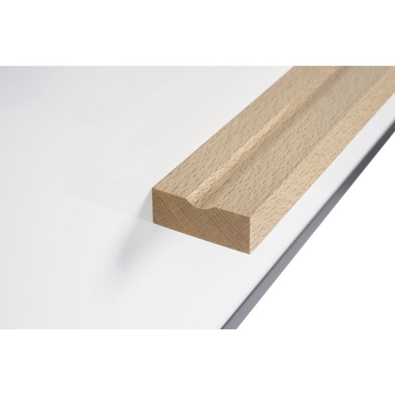 Tableau blanc acier émaillé magnétique cade noir 240 x 120 Curvo Bi Office