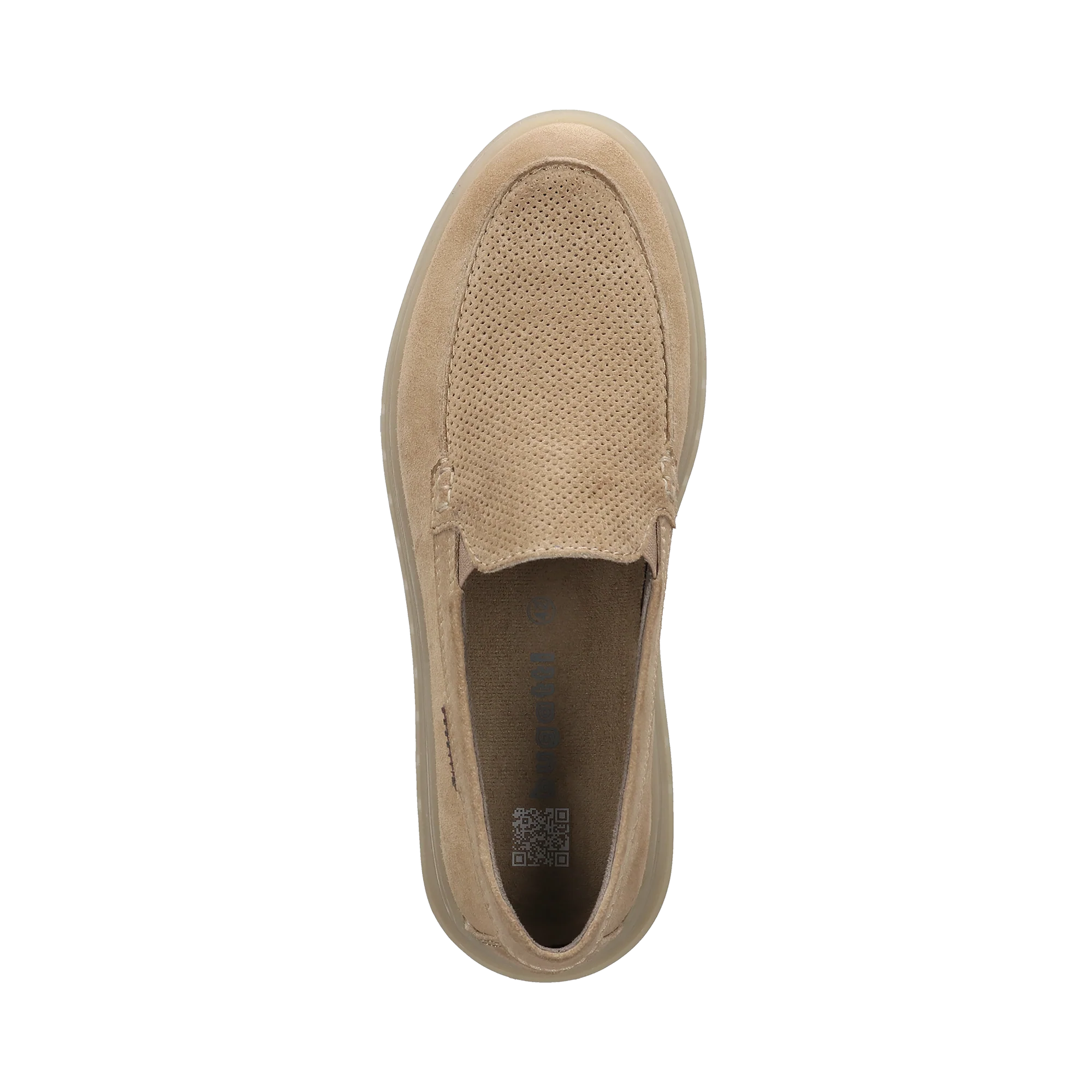 Leder Mokassin beige