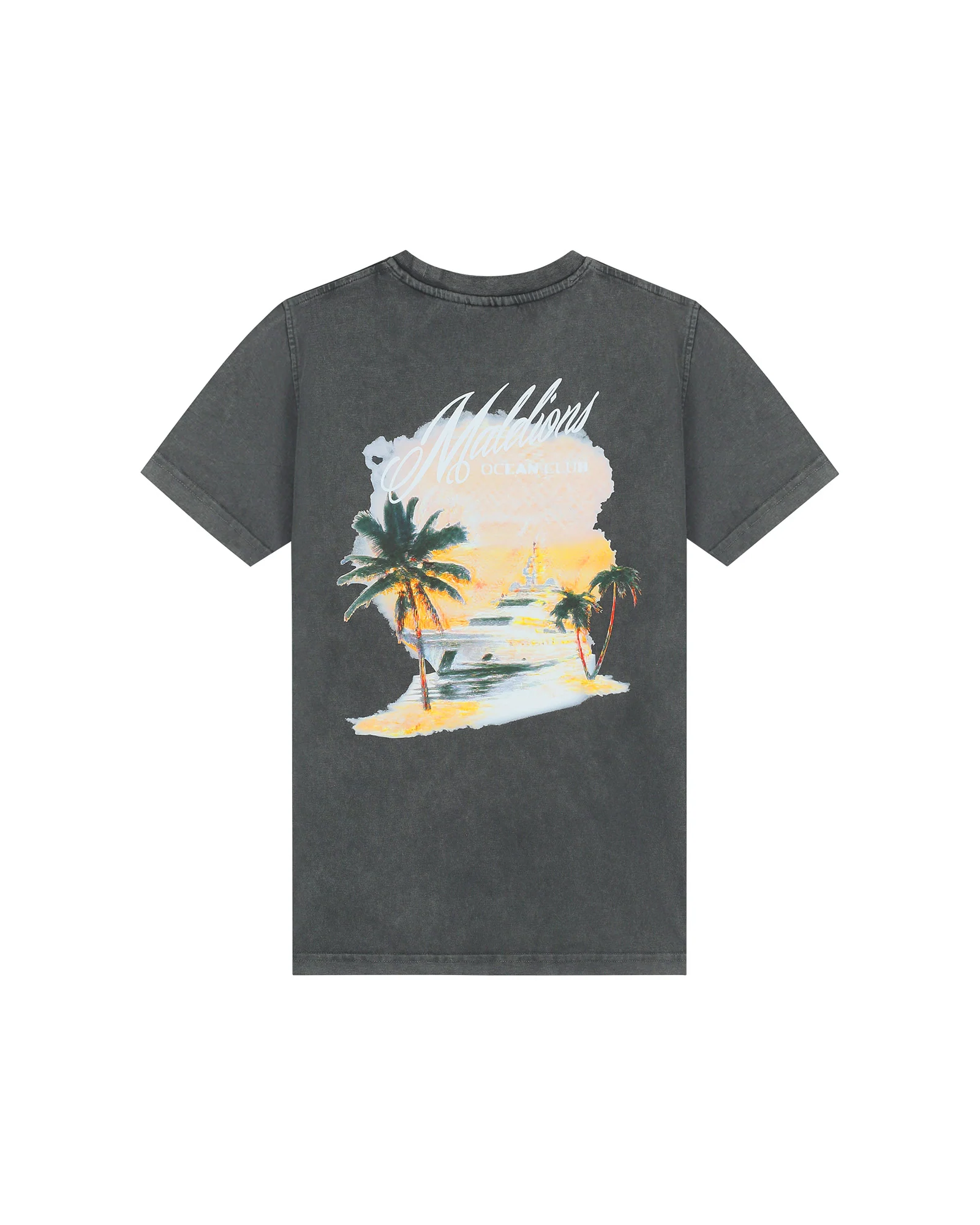 Malelions Junior Relaxed Yacht T-shirt Kids Donkergrijs