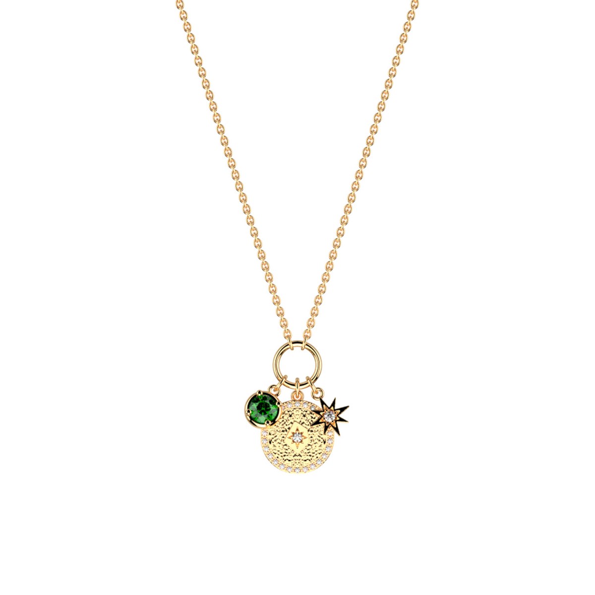 Collier Les Cadettes Birthstone MaiPierre de naissance couleur vert emeraude