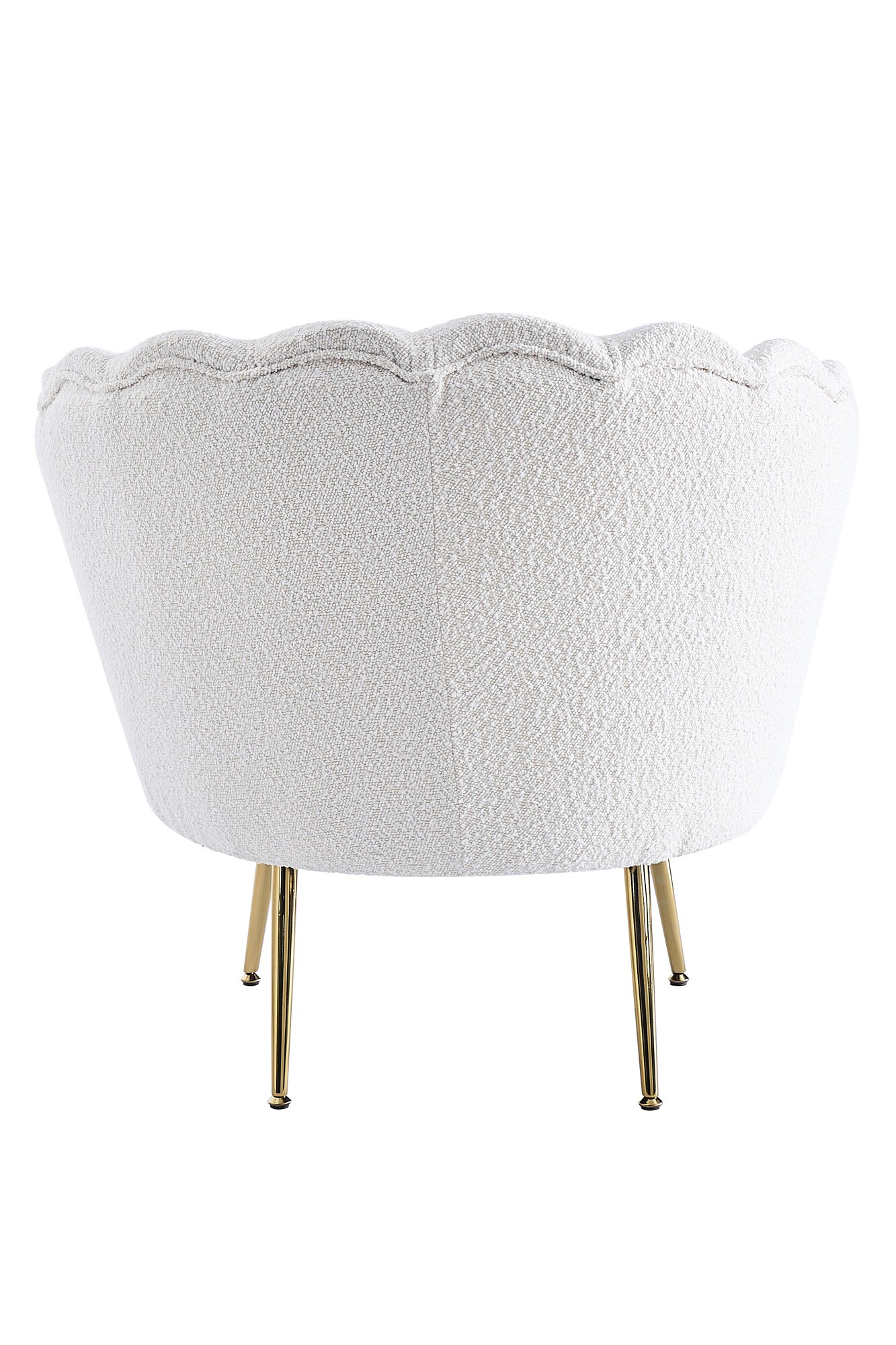 Muschelsessel Bouclé Stoff Relaxsessel Polstersessel Ohrensessel Loungesessel