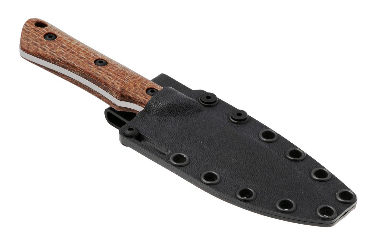 White River Knives Brave WRSS-BRV-BNA Stonewashed Magnacut, Natural Burlap Micarta, jachtmes, Smith and Sons design