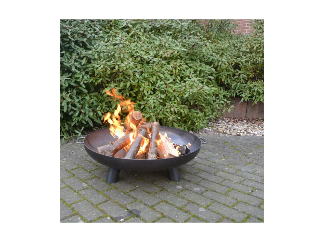 Brasero rond - L 80 x l 89,7 x H 25,3 cm - Acier