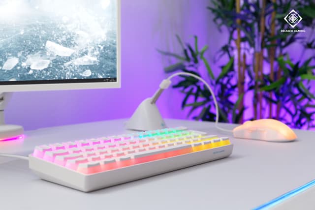 Deltaco WK90 gaming-tastatur (hvid)