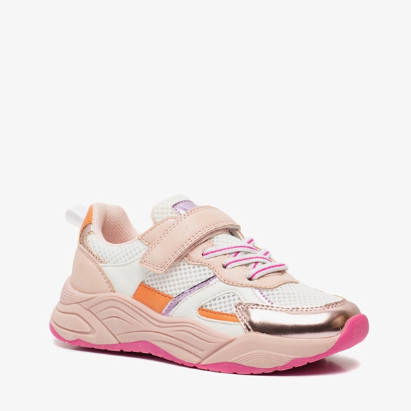 Blue Box gekleurde meisjes sneakers met metallic