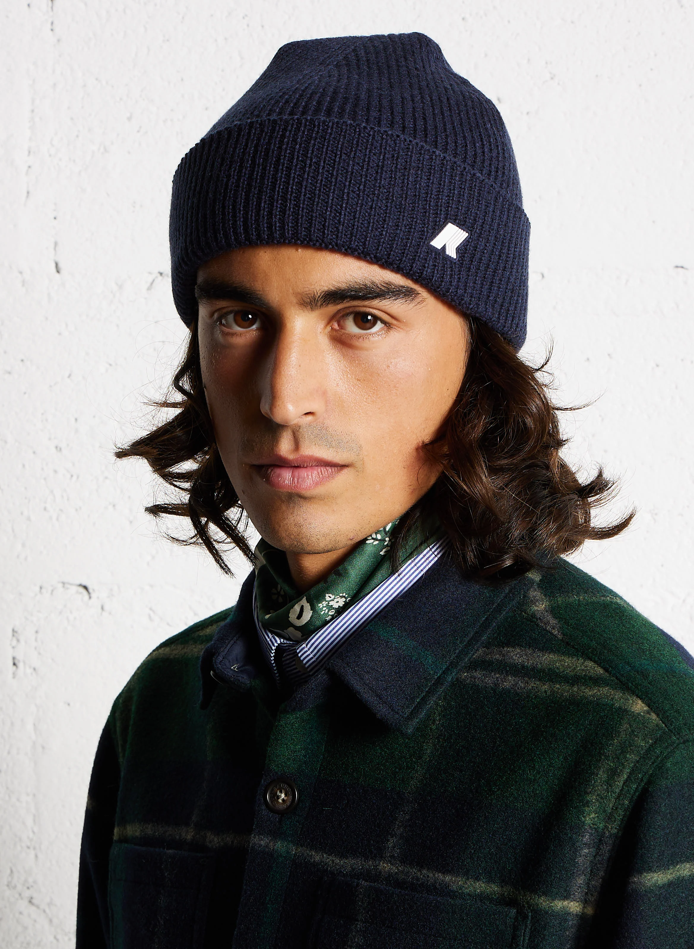 BRICE CARDIGAN STITCH WOO - Bonnet en laine | Bleu