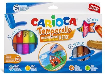 Carioca - Kleurpotloden - 24 Kleuren - Zachte Kern - Afwasbaar