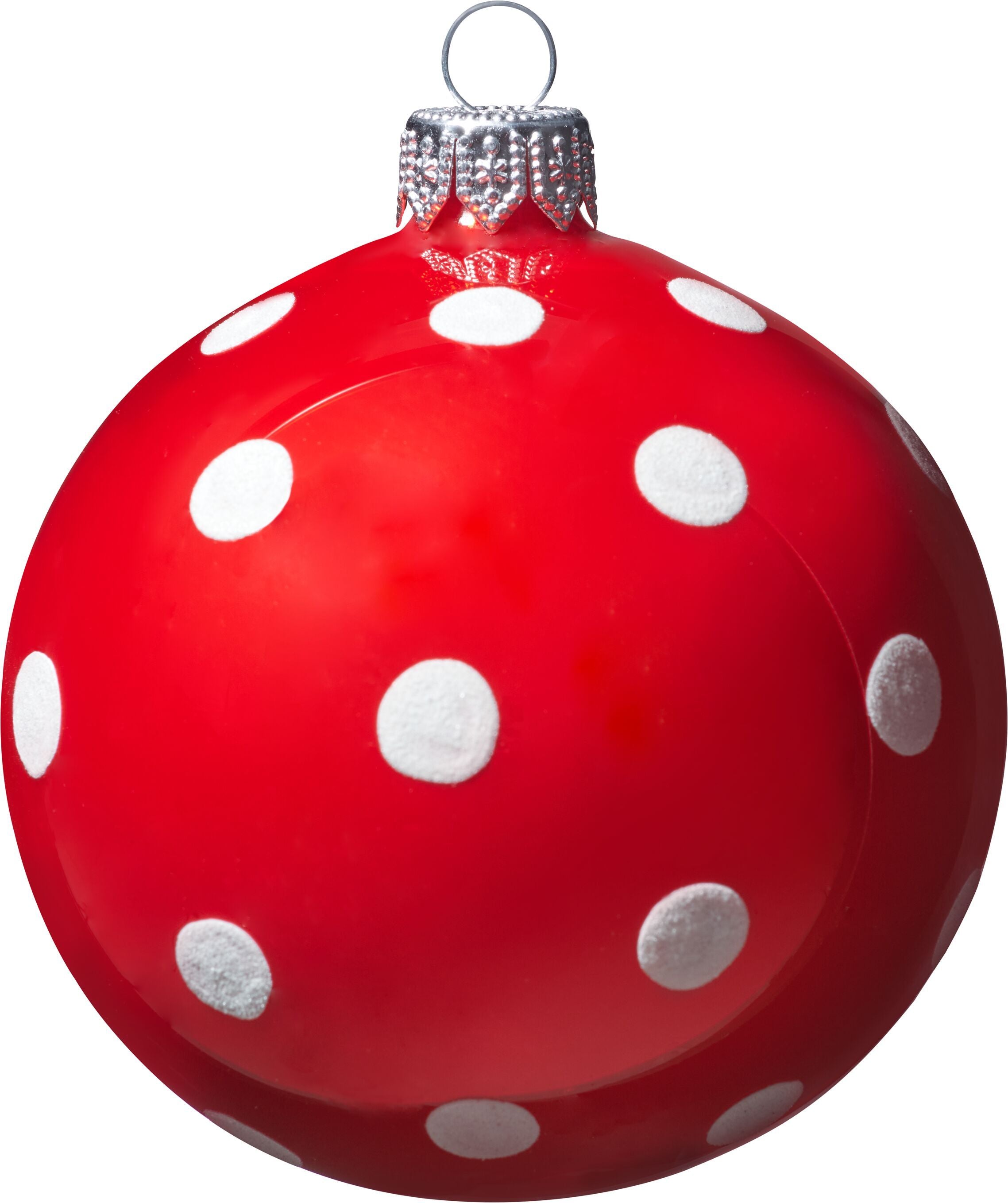 DOTS Glaskugel - Rot / D: 8 cm
