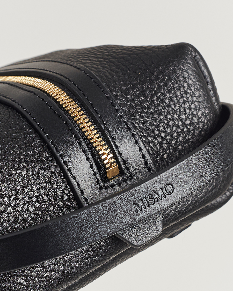 Mismo Groom Pebbled Leather Washbag Black