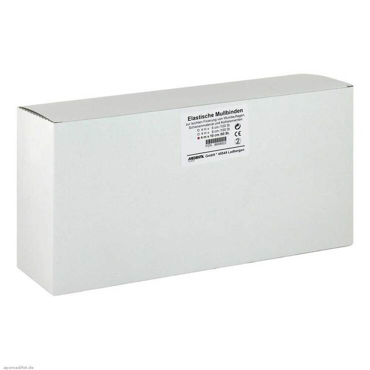 Mullbinden elastisch 4mx10cm, 50 St
