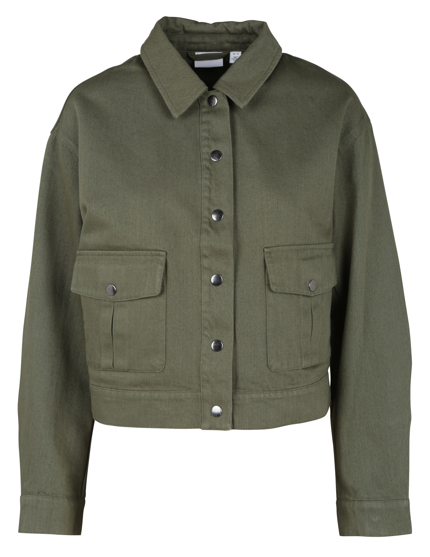 BLORA - Veste col classique en coton | Kaki