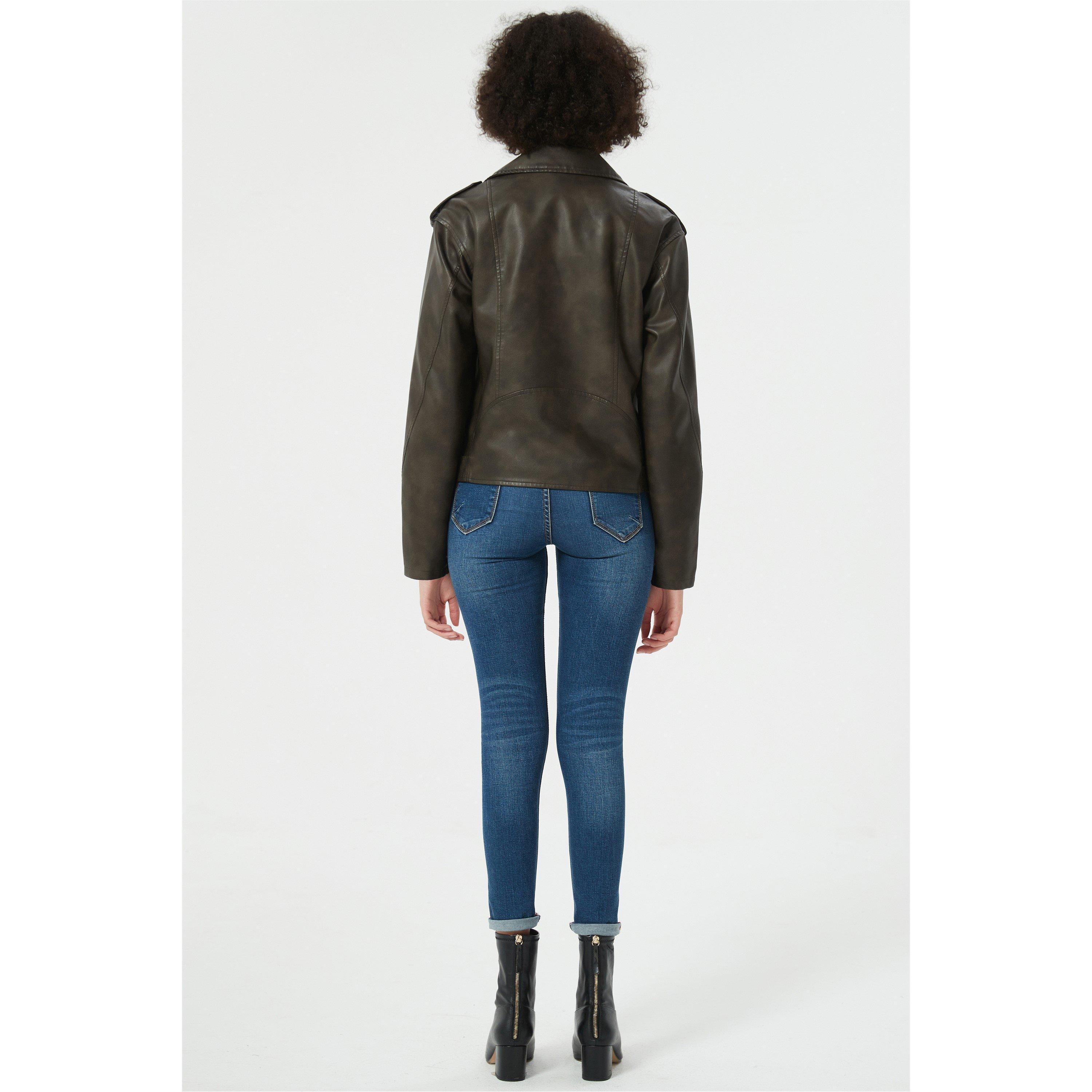 Be You b Distressed Biker Jacket
