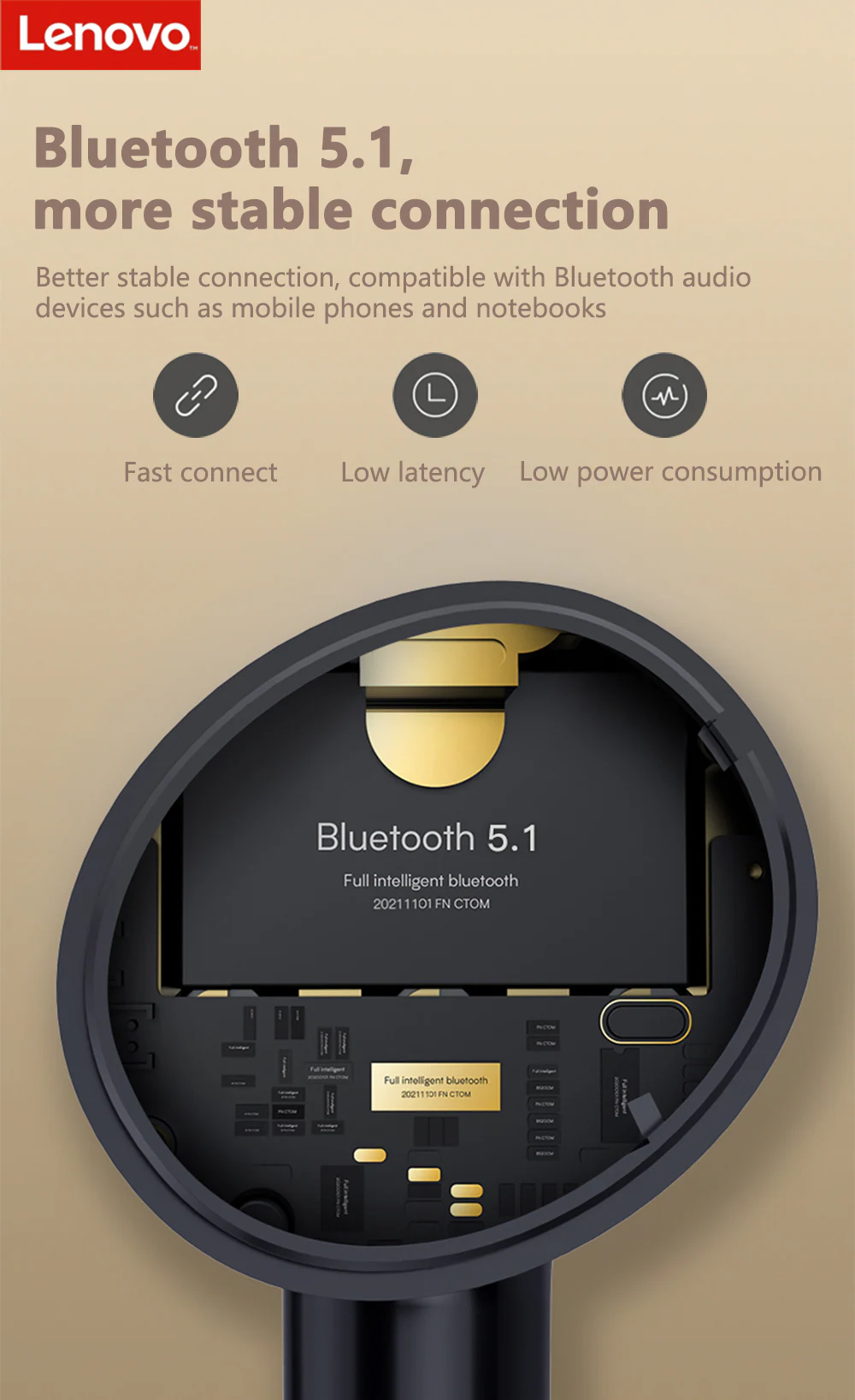 Lenovo X15 Pro Bluetooth-Kopfhörer Rosa