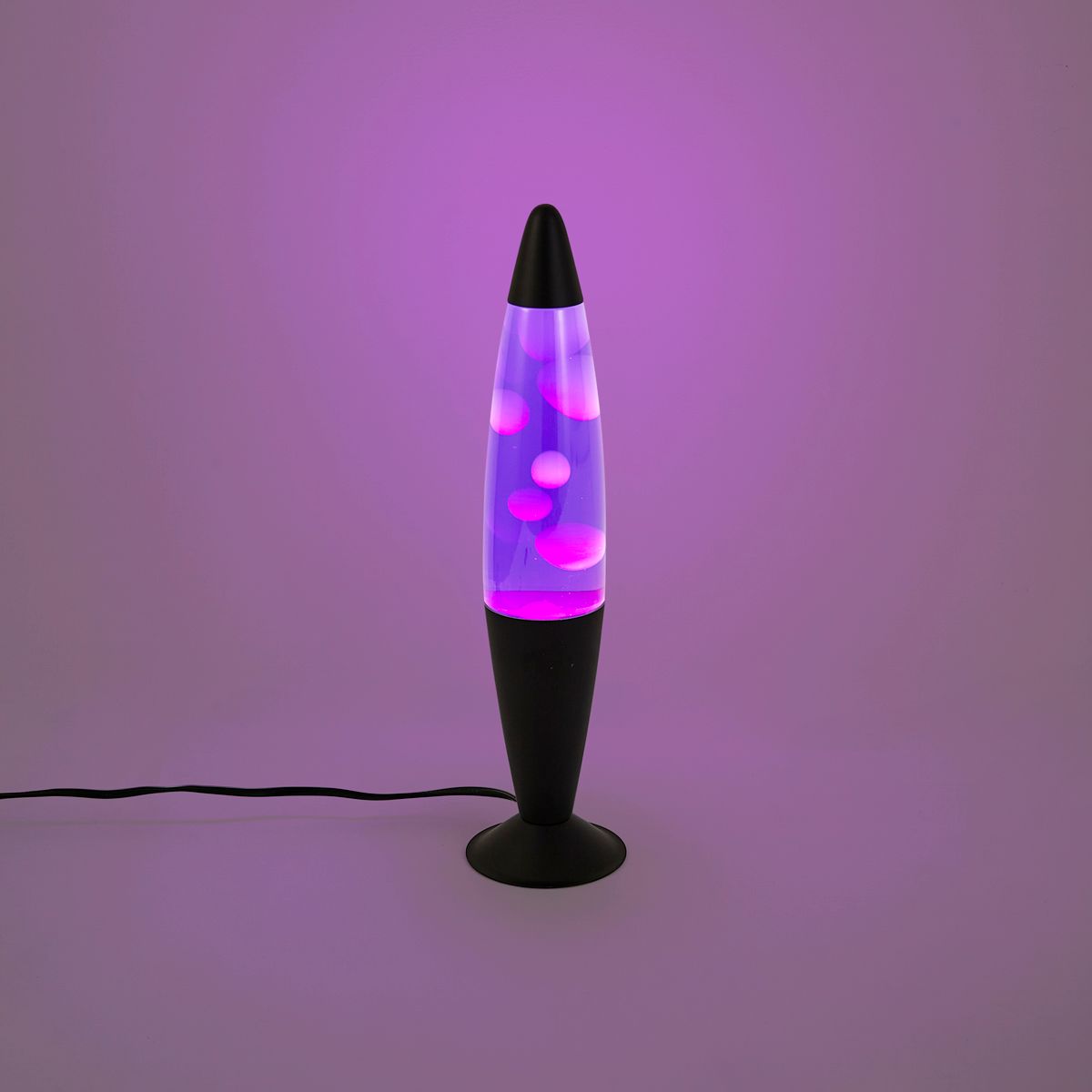 Lavalamp paars met witte wax incl. LED - Molten Lava