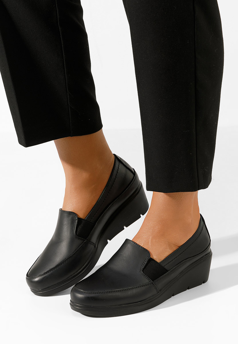 Chaussures casual à plateforme noirs Sabra