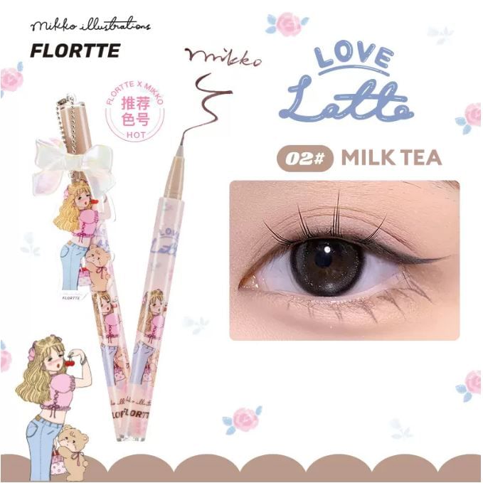 FLORTTE - KLASSIEKE VLOEIBARE EYELINER - 3 kleuren