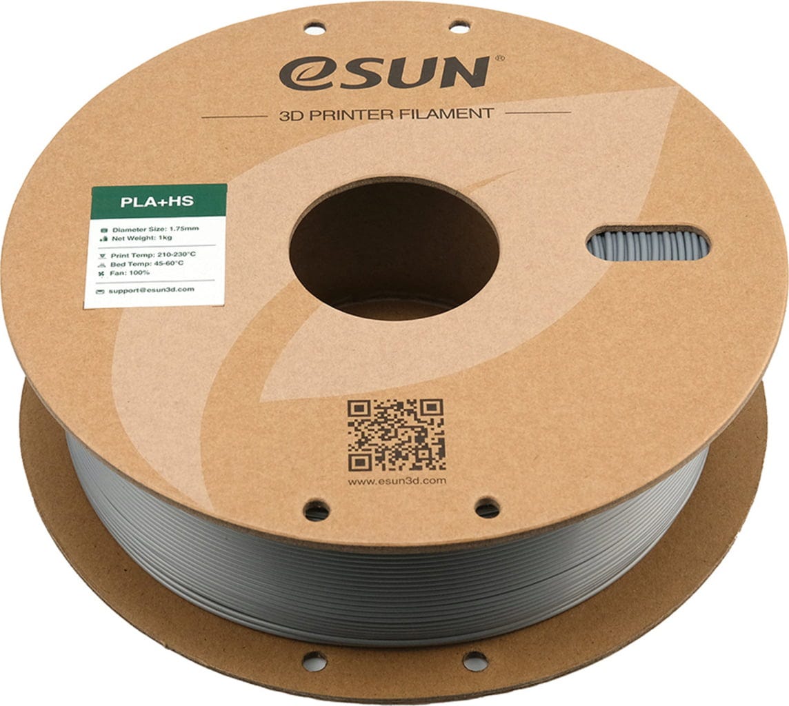 eSUN  PLA+HS Silver, 1,75 mm / 1000 g    PLA-Filament für den Hochgeschwindigkeitsdruck