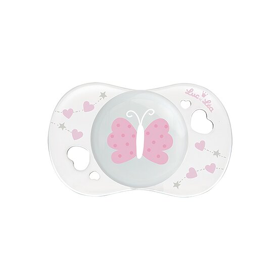 Sucette nouveau-né symétrique en silicone   Rose        0-2 mois   de               Luc et Léa