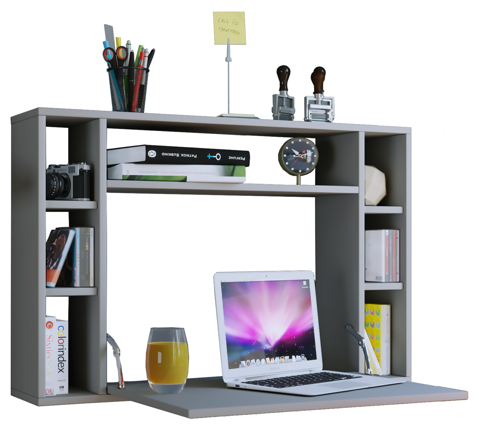 Laptoptisch WANDILA - grau - 90 cm breit
