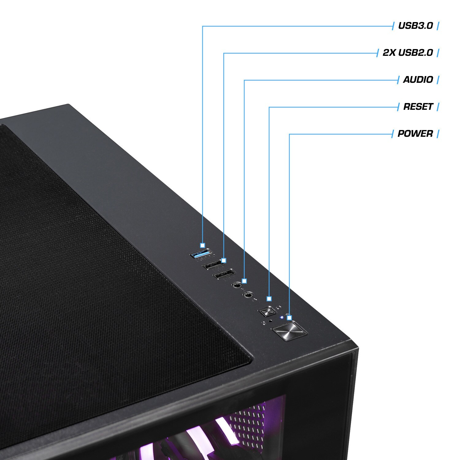 Gaming PC Panorama XS 12 Intel Core i7-12700KF, 32GB DDR4, NVIDIA RTX 4060 Ti 16 GB, 2TB SSD, WLAN, Windows 11