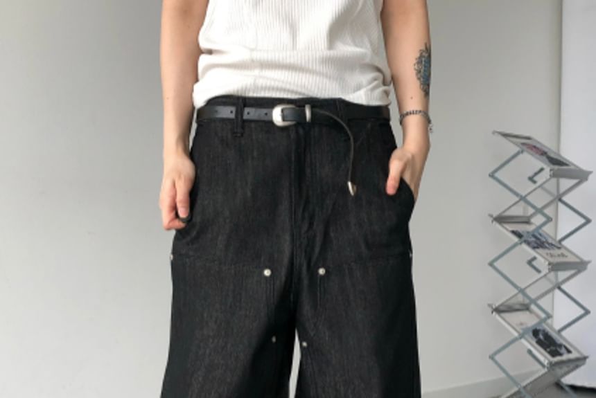 SeoulPop - Unisex ongewassen losse jeans
