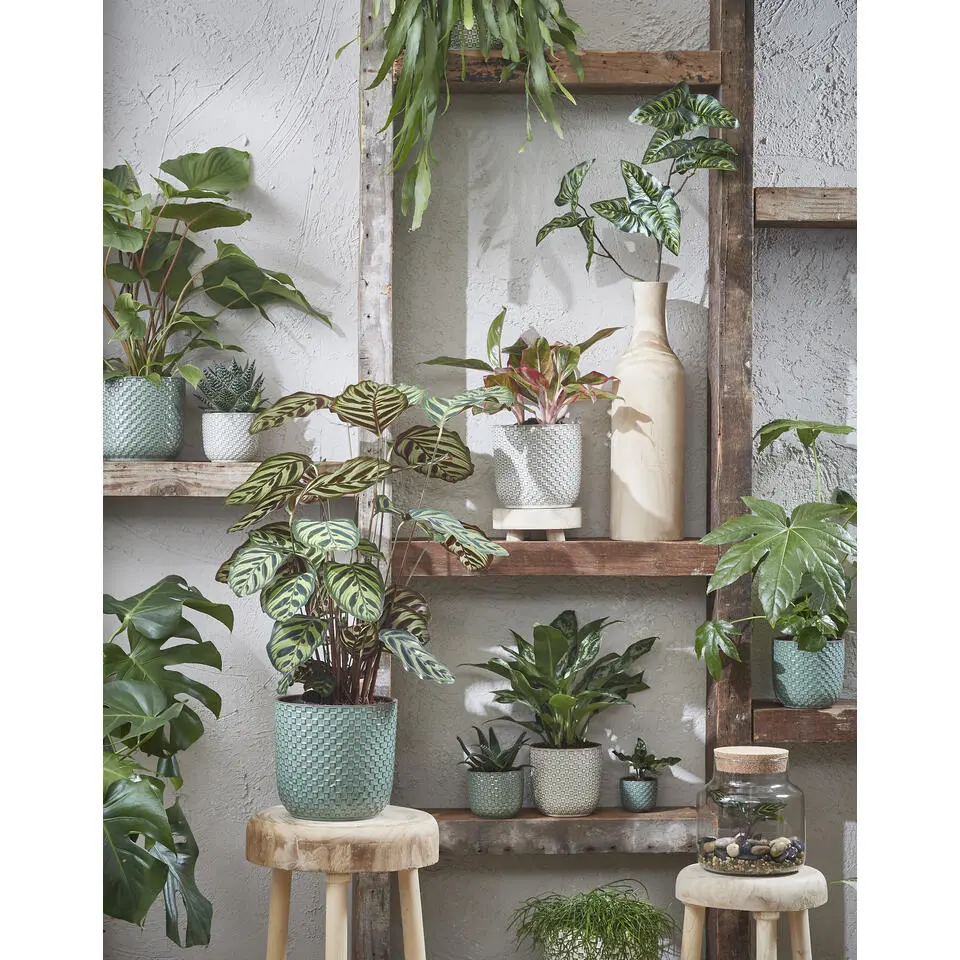 Mica Decorations Daan Bloempot - H17,5 x Ø19 cm - Wit