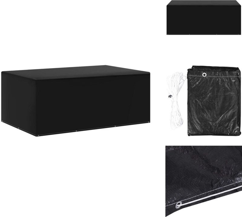 Tuinmeubelhoes - Zwart - Polyethyleen - Water- en UV-bestendig