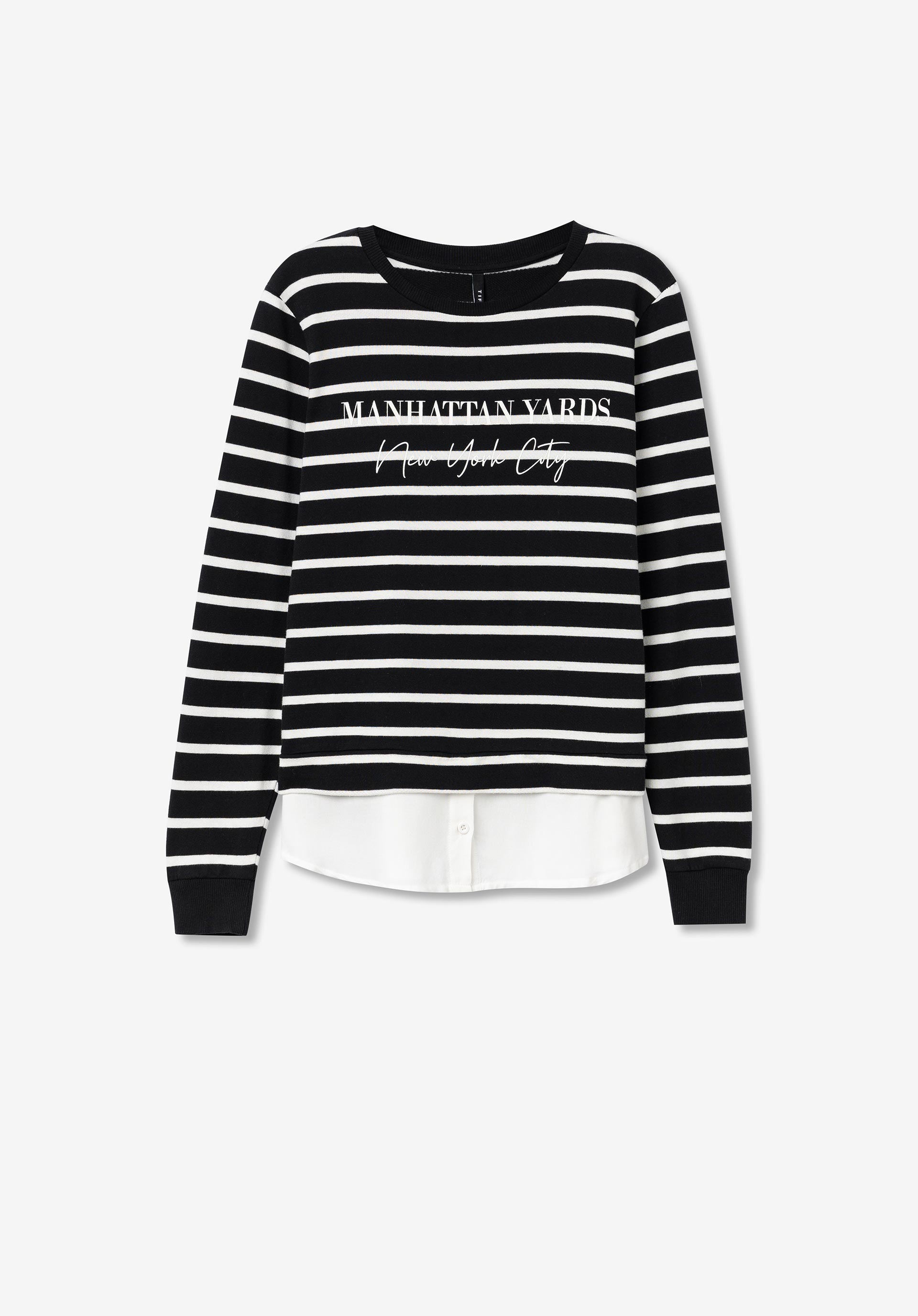Sweatshirt Combinada com Texto