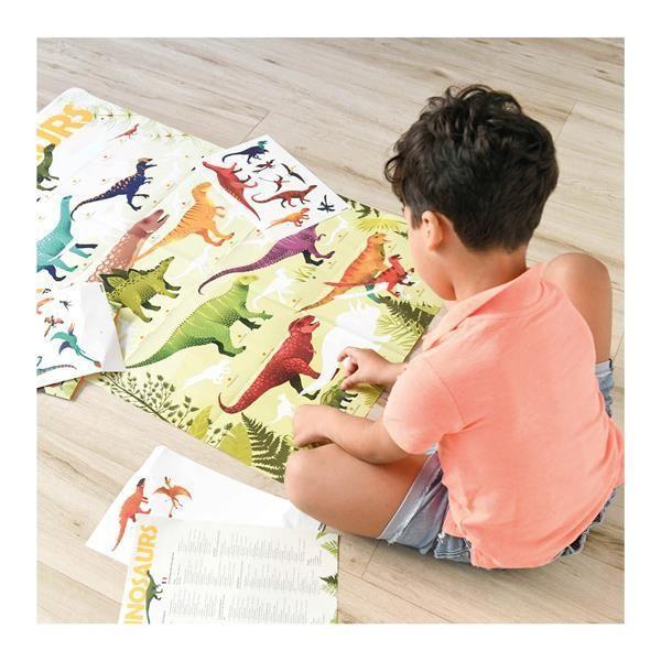 POPPIK Sticker Lernposter Dinosaurier