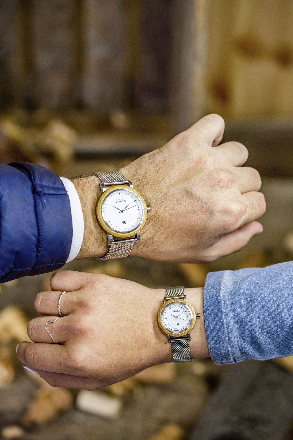 Herrenuhr mit Mesharmband