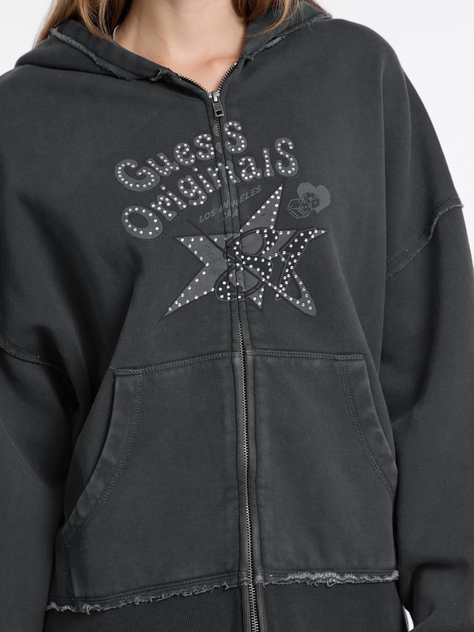 Moletom com Capuz GUESS Originals Star Strass
