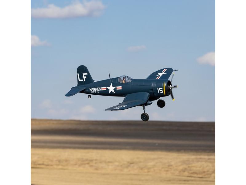 E-flite Warbird F4U-4 Corsair 1.2 m PNP 2. Weltkrieg Warbird mit starkem Brushless Antrieb und Einziehfahrwerk
