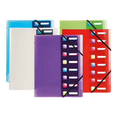 Exacompta Crystal - Trieur polypro 8 positions - différents coloris disponibles