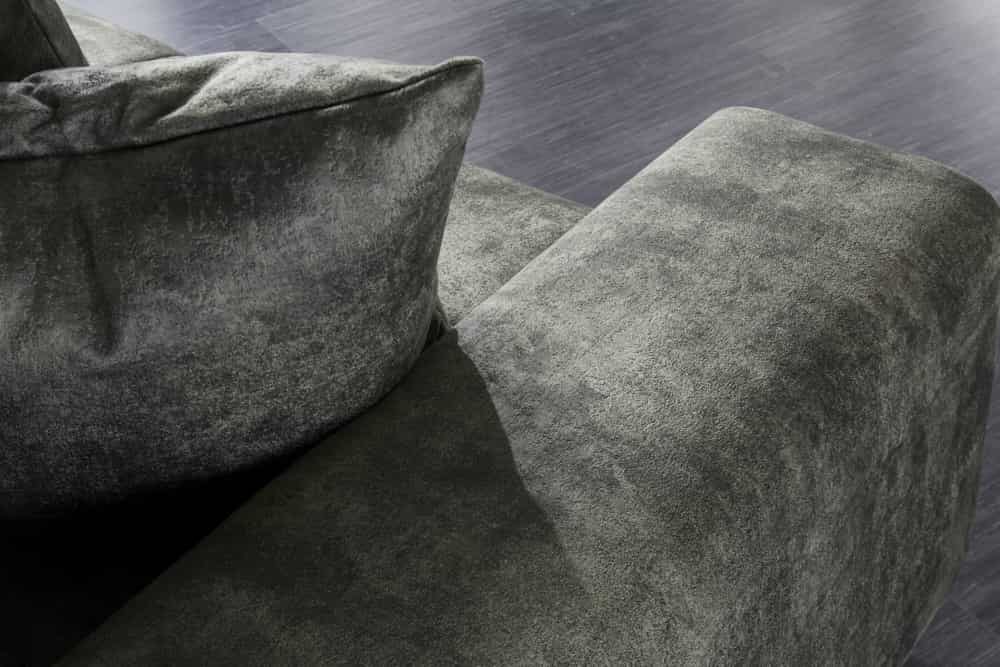 Big Sofa ELEGANCIA 285cm moosgrün Microfaser XXL Couch inkl. Kissen Federkern