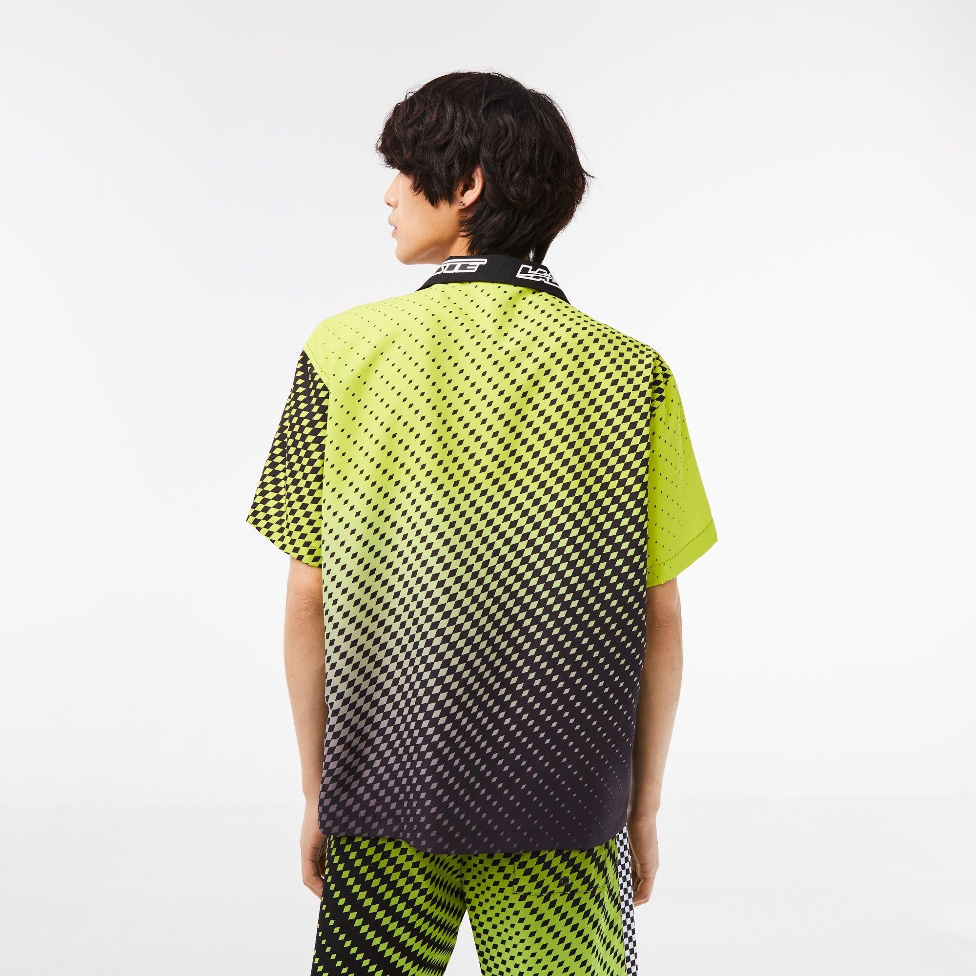 Lacoste Ombre Checkerboard Print Shirt