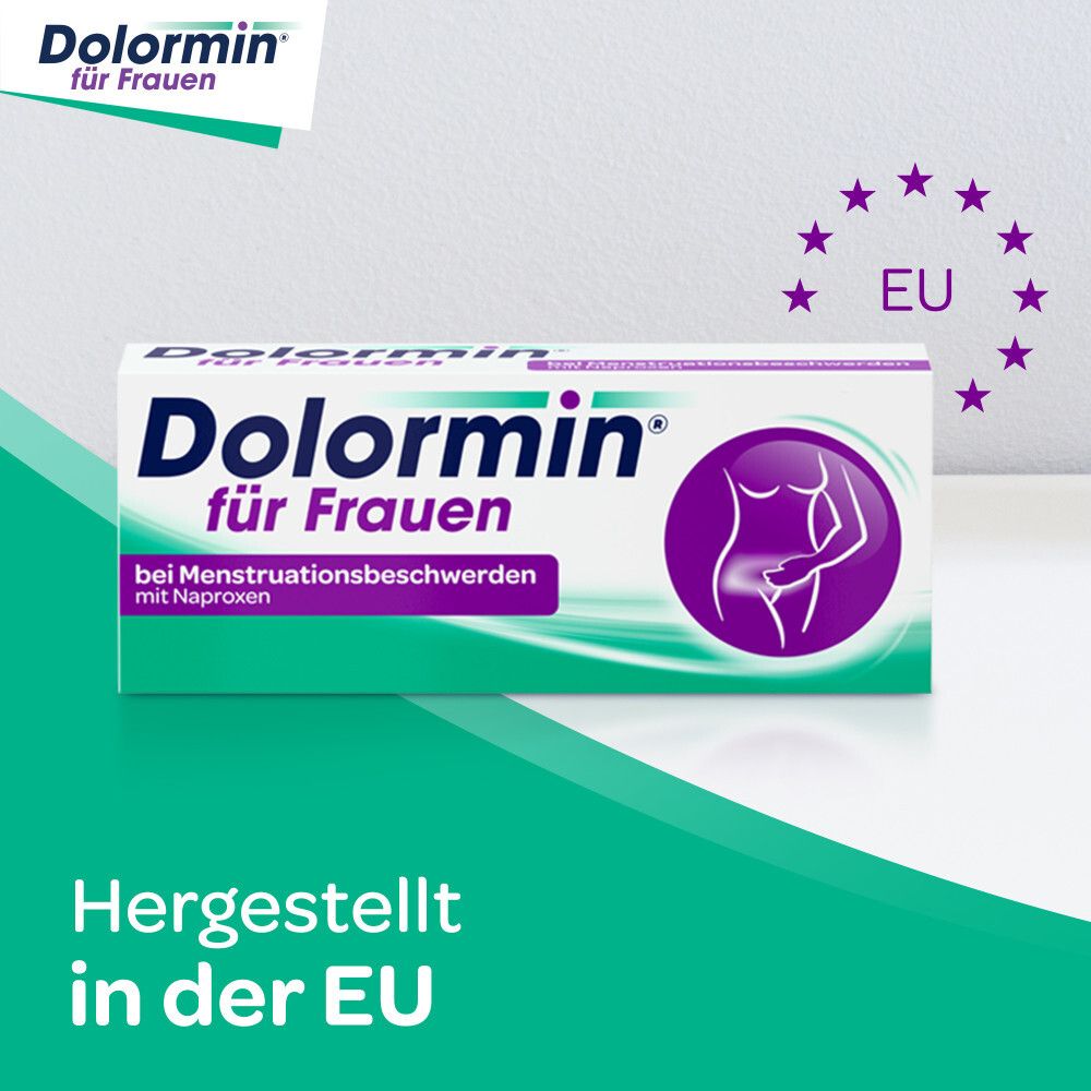 Dolormin für Frauen bei Menstruationsbeschwerden mit Naproxen