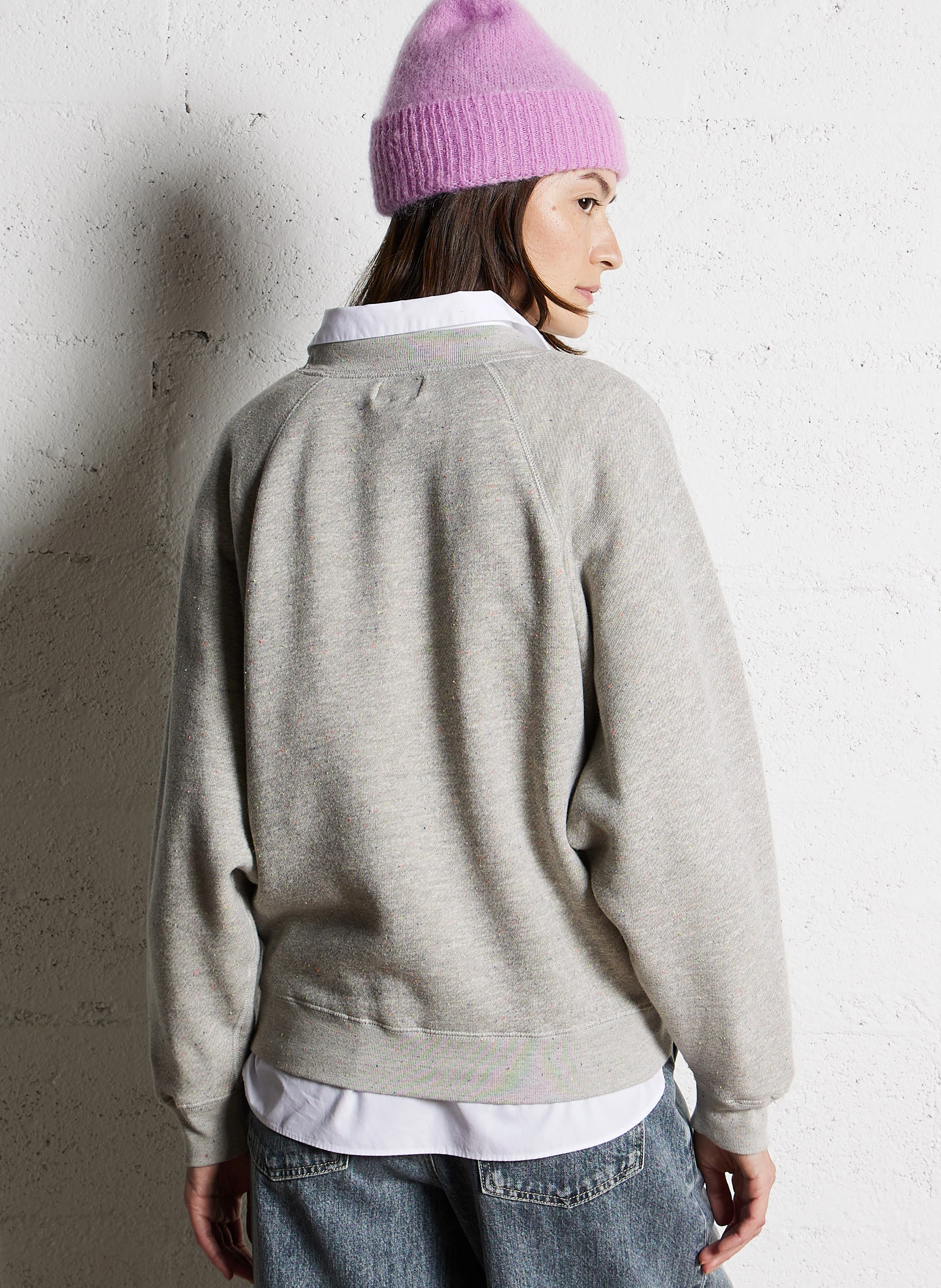 FELLA - Sweat col rond en coton mélangé | Bleu